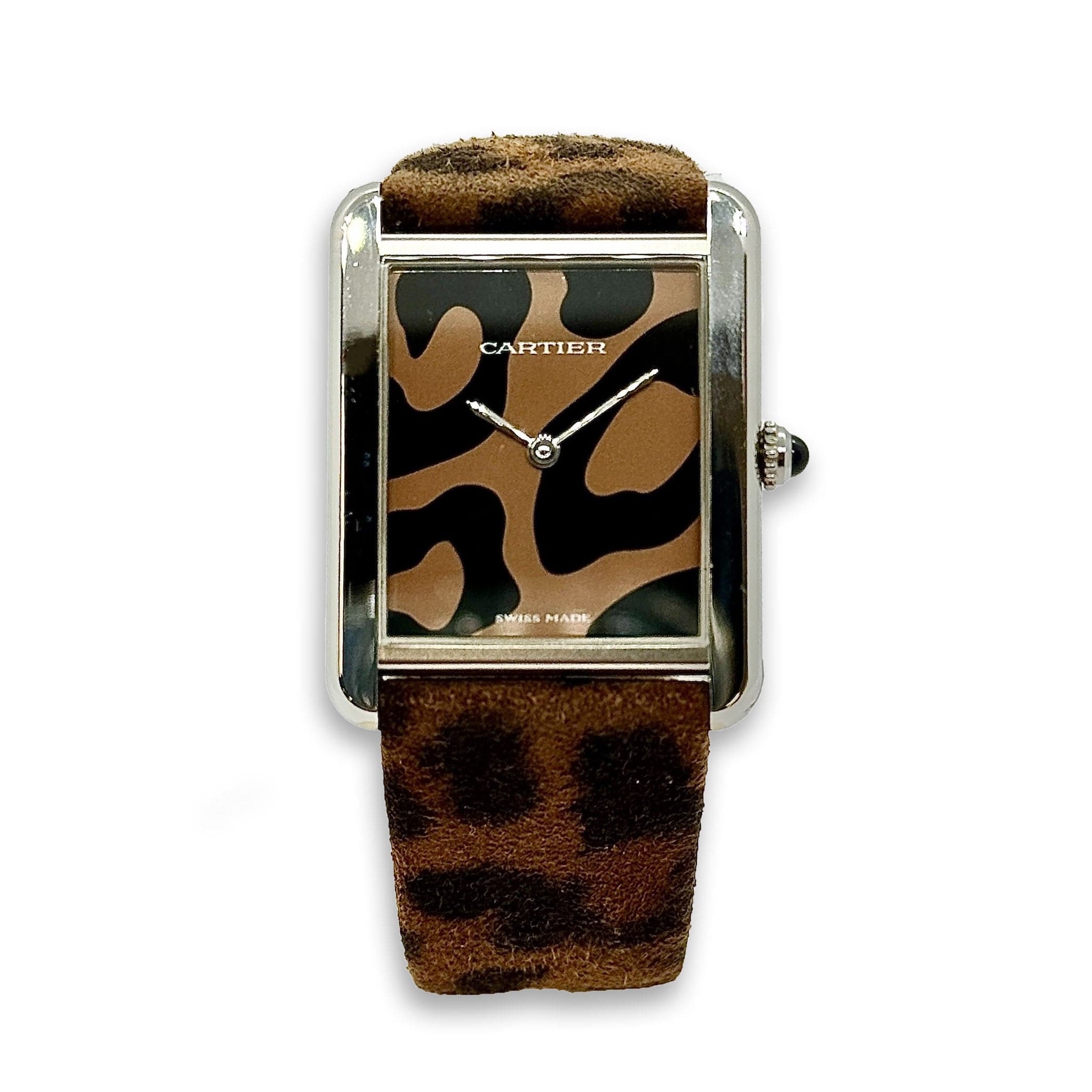 Pre-Owned Watch Watch Pre-owned Stainless-Steel Cartier Tank Leopard Animal Limited Edition