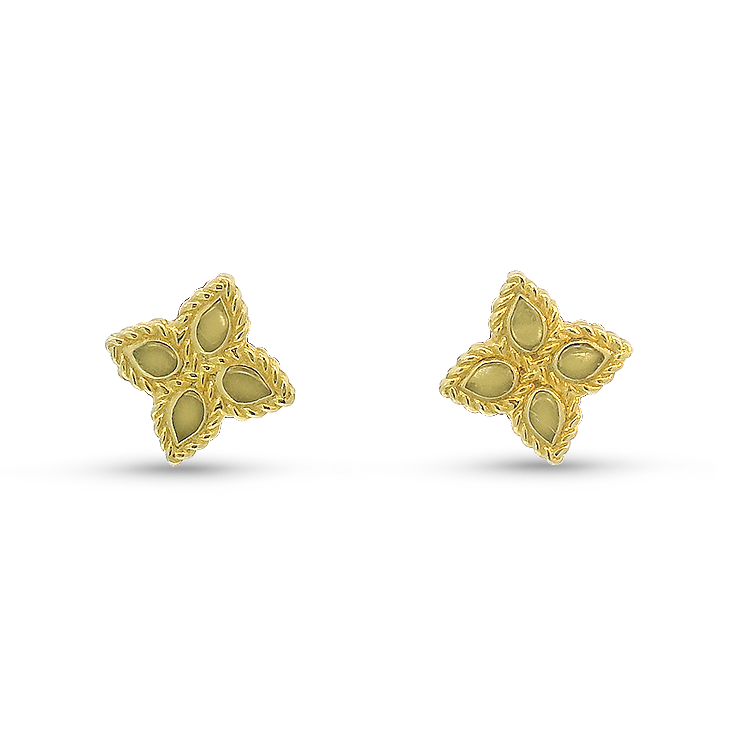 Roberto Coin Earrings Estate Roberto Coin 18K Yellow Gold Princess Flower Stud Earrings