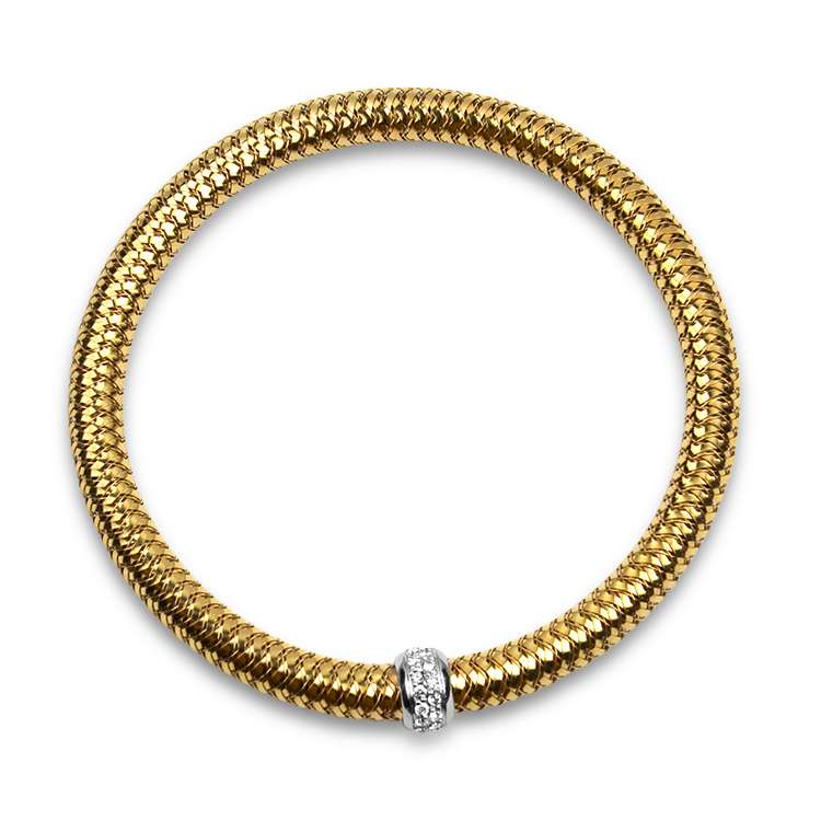 Roberto Coin Bracelet Estate Roberto Coin Primavera Collection 18k White & Rose Gold Bracelet