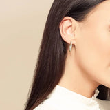 Roberto Coin Earrings Roberto Coin 18k White Gold Petite Inside Outside Diamond Hoop Earrings