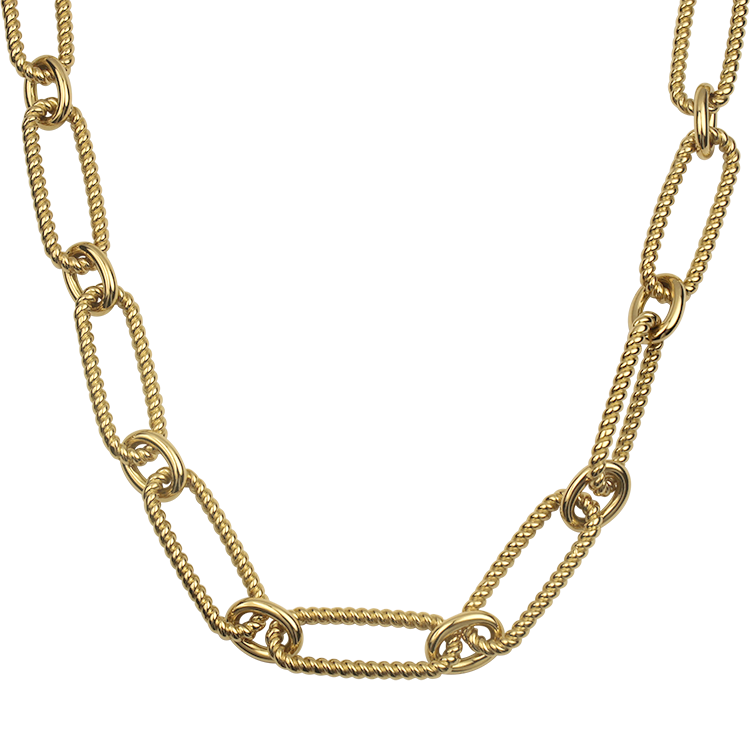 Roberto Coin Necklaces and Pendants Roberto Coin 18K Yellow Gold 17.5" Oval Link Necklace