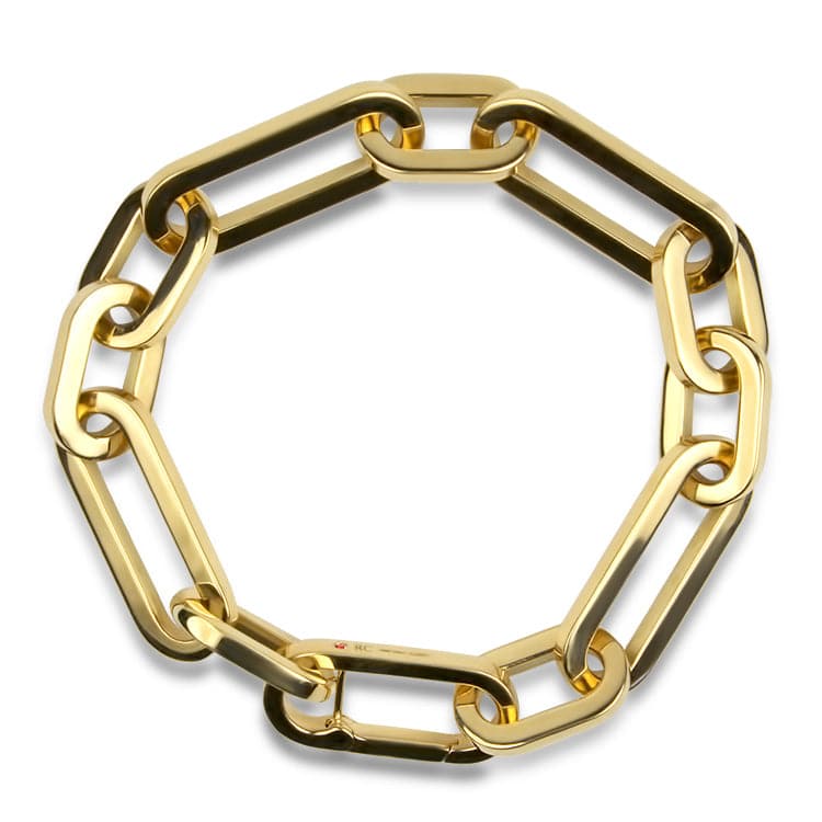 Roberto Coin Bracelet Roberto Coin 18K Yellow Gold Alternating Link Bracelet