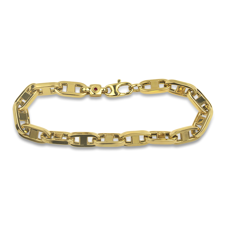Gold anchor link bracelet deals