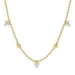 Roberto Coin Necklaces and Pendants Roberto Coin 18k Yellow Gold Bead Diamond Station Necklace