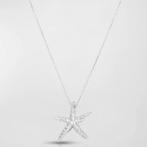 Roberto Coin Roberto Coin 18k Yellow Gold Diamond Starfish Pendant Necklace