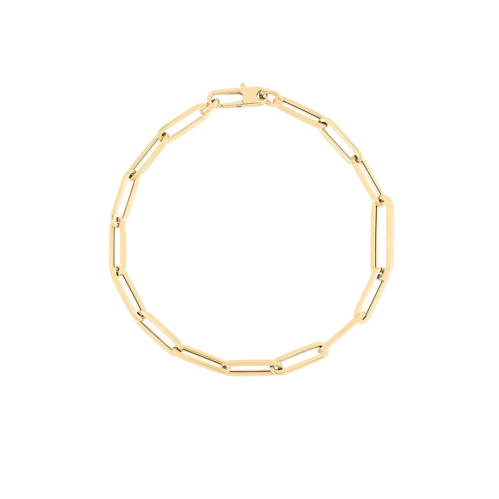 Roberto Coin Bracelet Roberto Coin 18K Yellow Gold Paperclip Link Bracelet