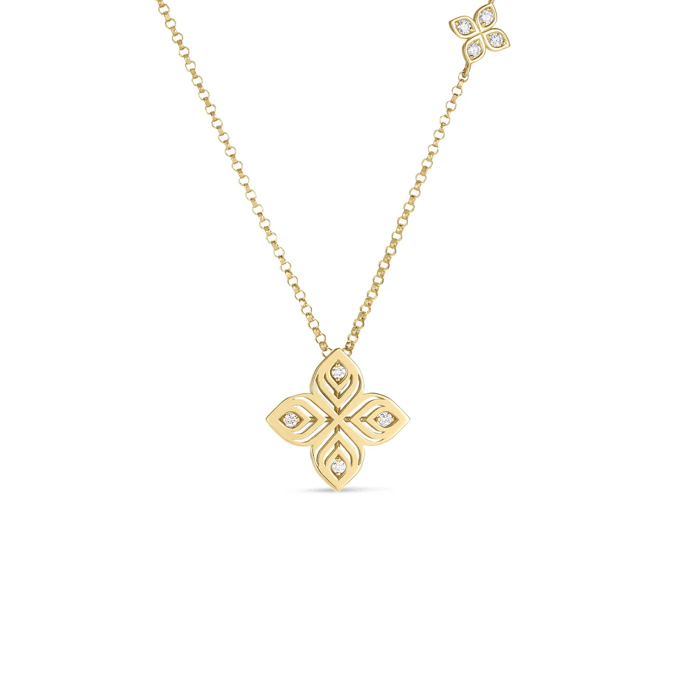 Roberto Coin Necklaces and Pendants Roberto Coin Arabesque 18k Yellow Gold and Diamond Necklace