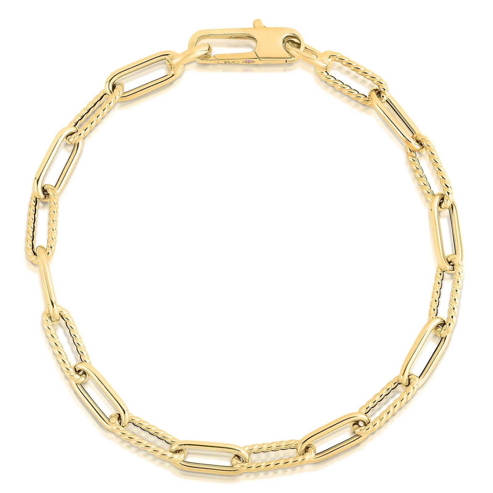 Roberto Coin Bracelet Roberto Coin Designer Gold 18k Yellow Gold Paperclip Link Bracelet