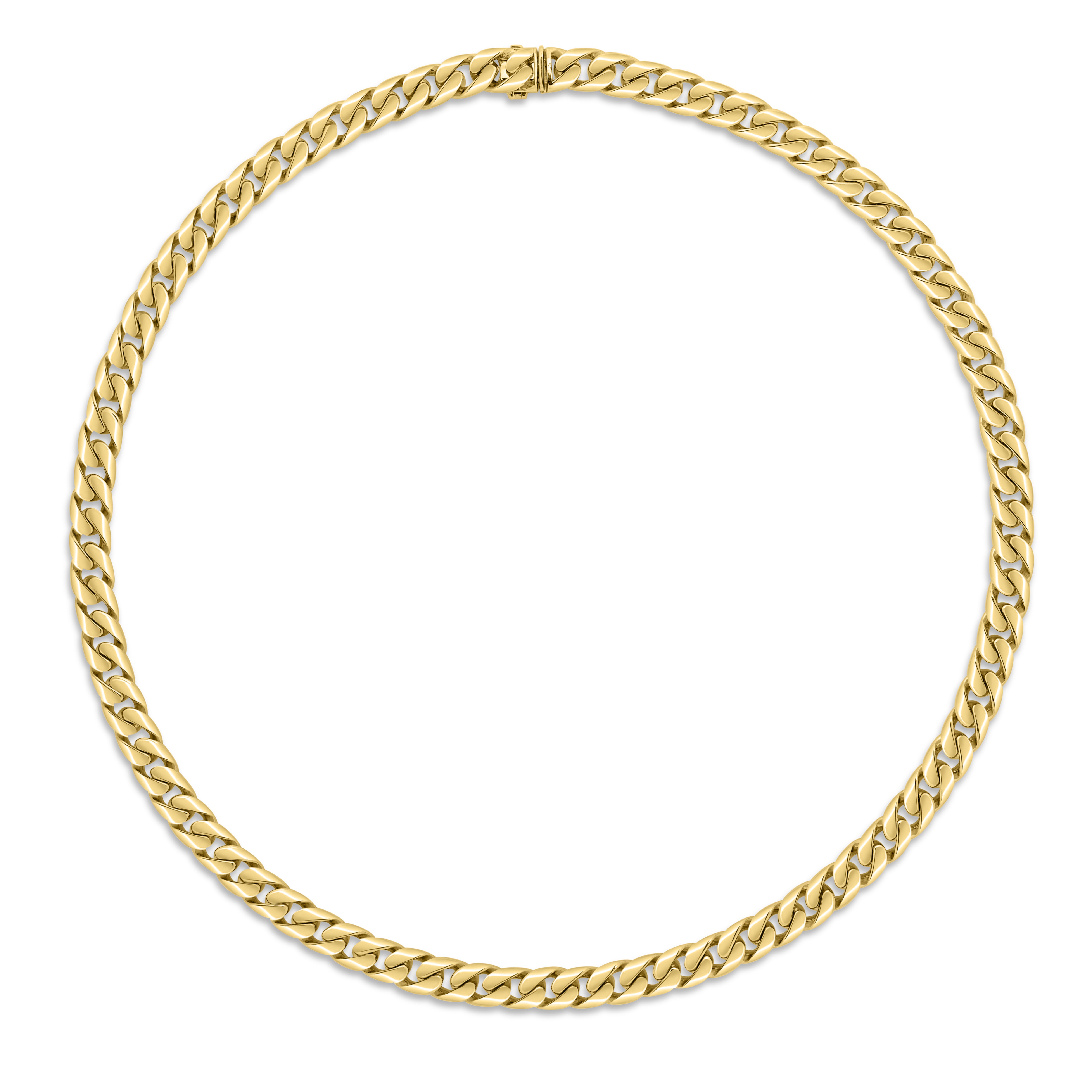 Roberto Coin Chain Roberto Coin Designer Gold 18K Yellow Gold Wide Cuban Link Chain Necklace, 20"