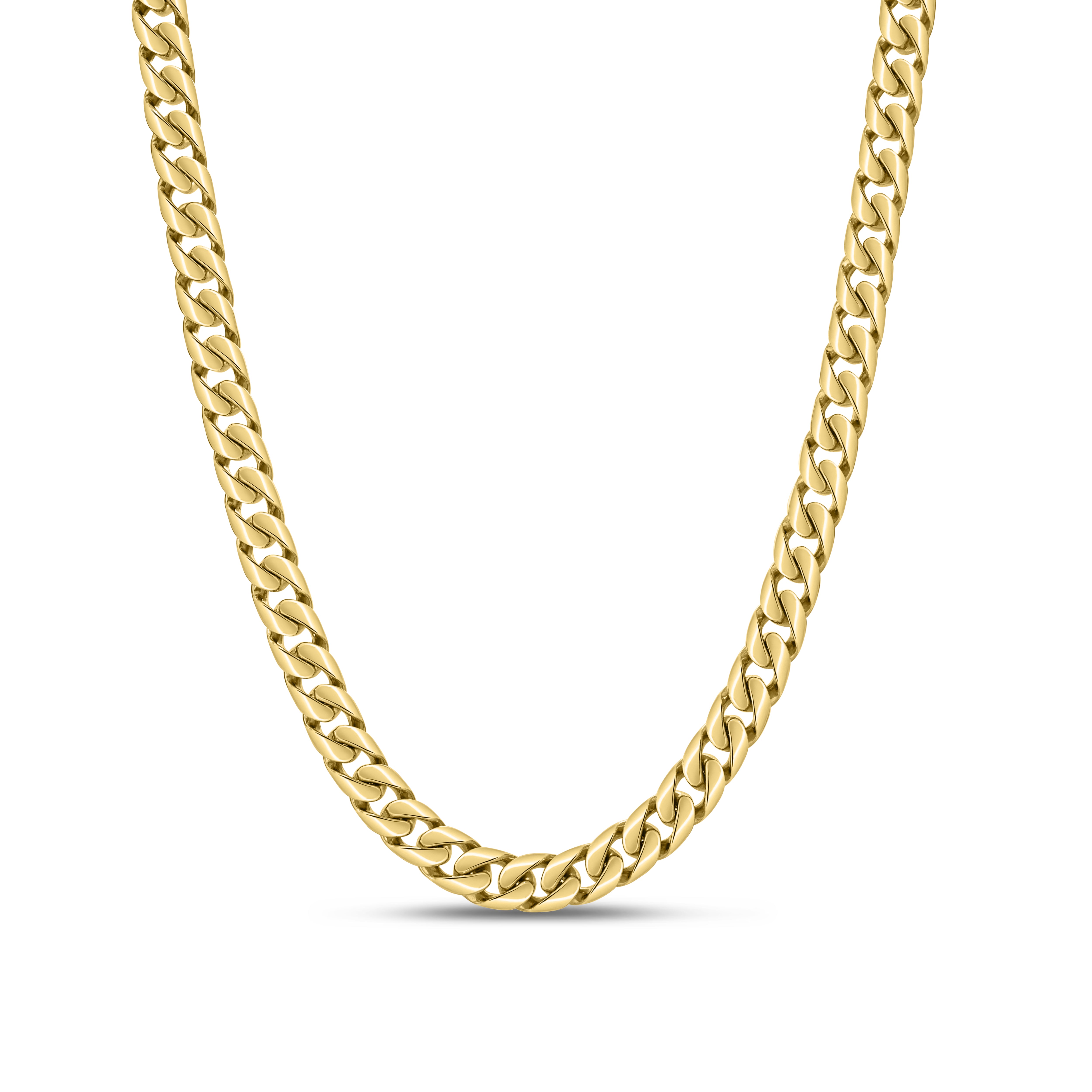 Roberto Coin Chain Roberto Coin Designer Gold 18K Yellow Gold Wide Cuban Link Chain Necklace, 20"