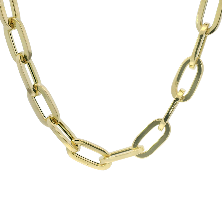 Roberto Coin Necklaces and Pendants Roberto Coin Estate 18K Yellow Gold Paperclip Link Chain Necklace