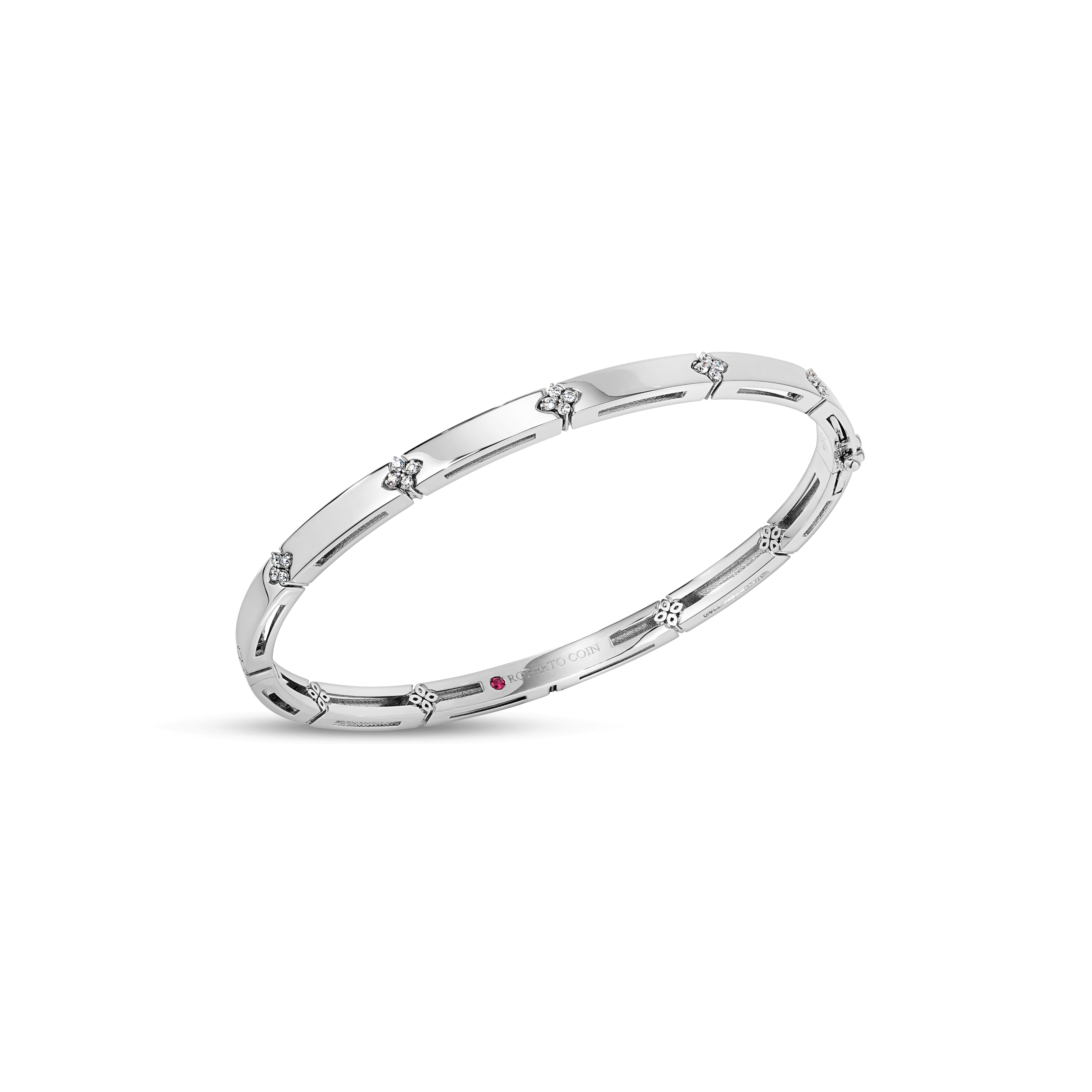 Roberto Coin Bracelet Roberto Coin Love in Verona 18K White Gold Diamond Bangle Bracelet