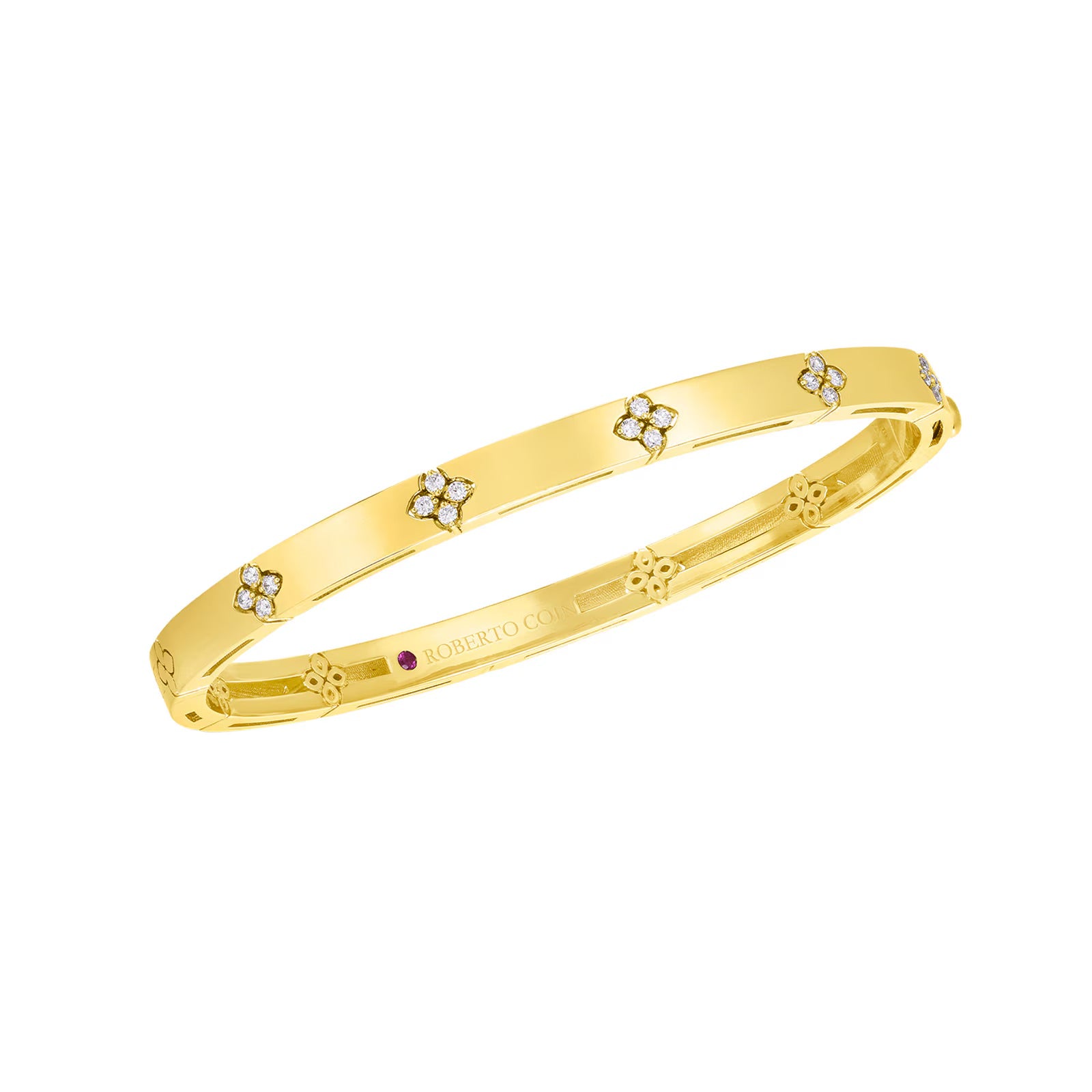 Roberto Coin Bracelet Roberto Coin Love in Verona 18K Yellow Gold Diamond Bangle Bracelet