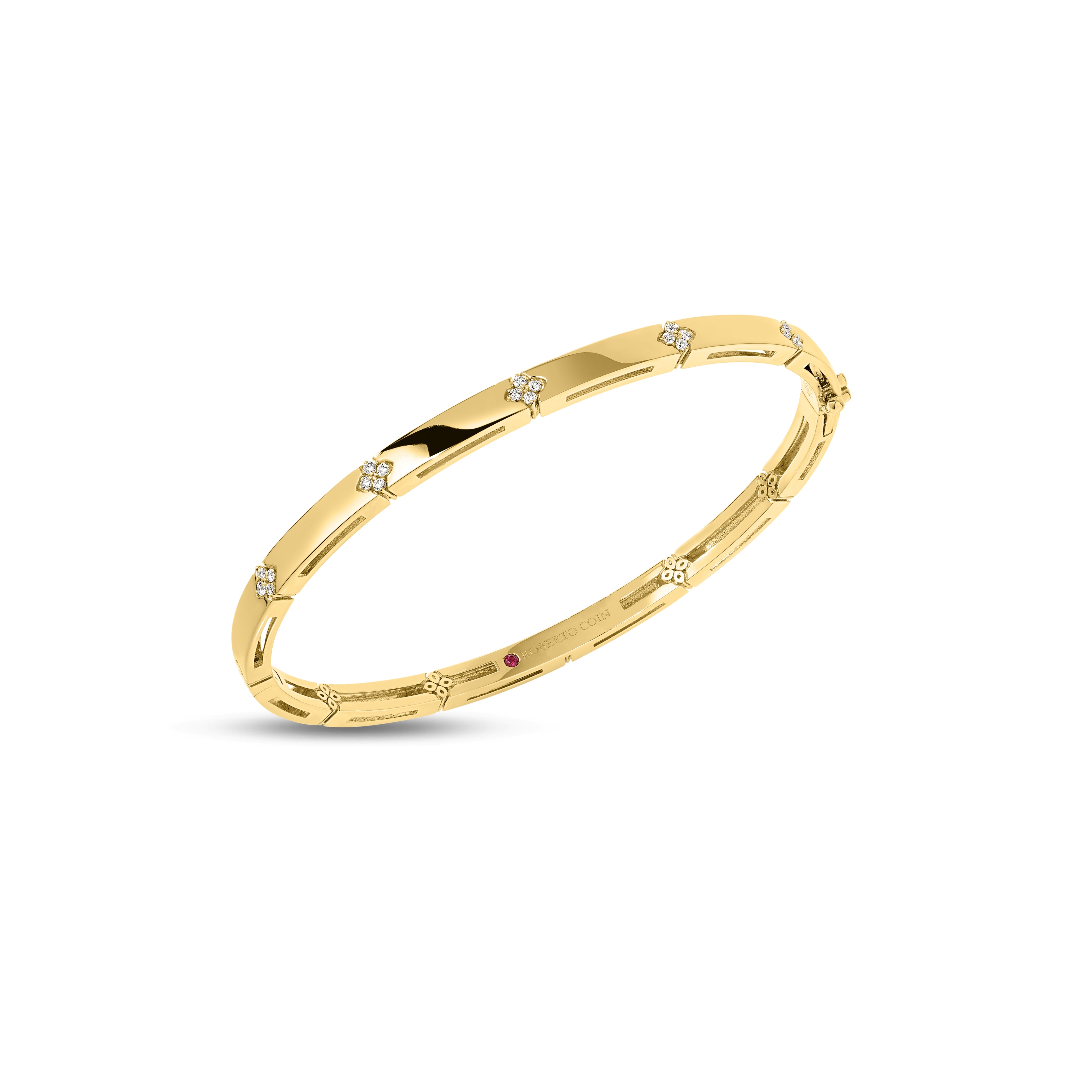 Roberto Coin Bracelet Roberto Coin Love in Verona 18K Yellow Gold Diamond Bangle Bracelet