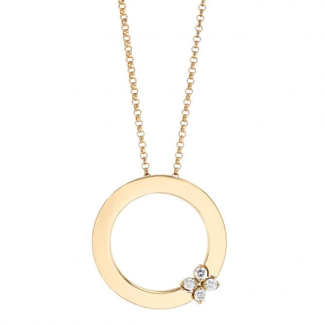 Roberto Coin Necklaces and Pendants Roberto Coin Love in Verona Circle of Life Diamond Pendant Necklace