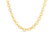 Roberto Coin Necklaces and Pendants Roberto Coin Obelisco 18K Yellow Gold Diamond Accent Necklace