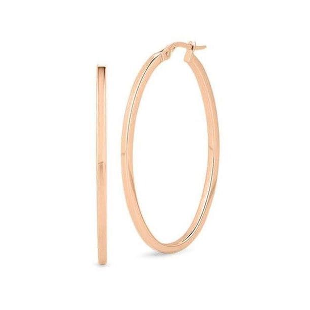 Roberto Coin Earring Roberto Coin Perfect Hoop 18K Rose Gold Large Hoop Earrings