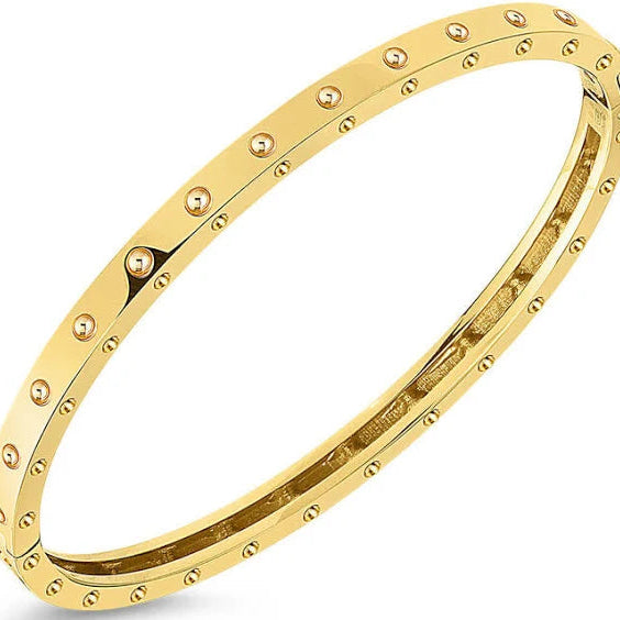 Roberto Coin Bracelet Roberto Coin Symphony Pois Moi 18k Yellow Gold Oval Bangle Bracelet