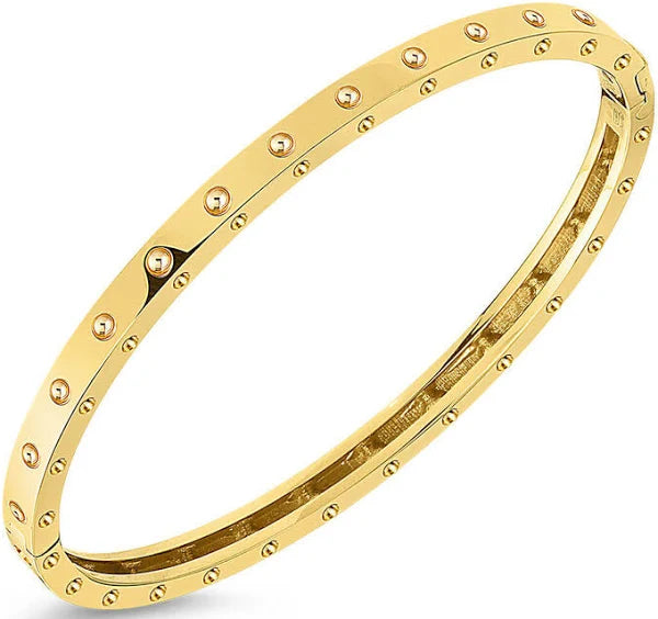 Roberto Coin Bracelet Roberto Coin Symphony Pois Moi 18k Yellow Gold Oval Bangle Bracelet