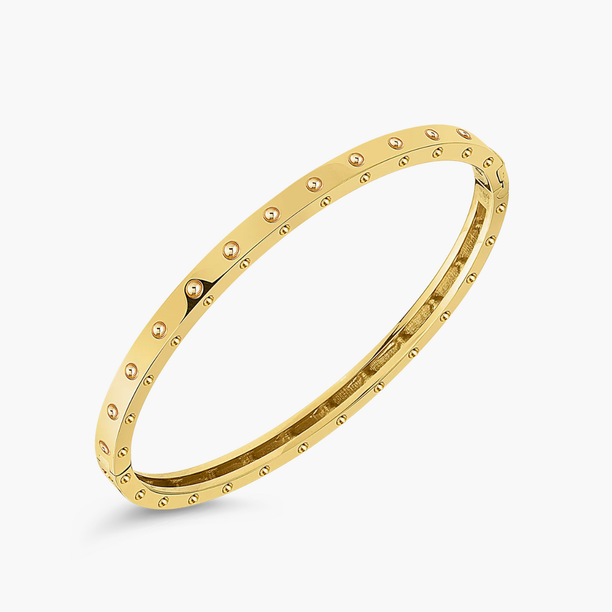 Roberto Coin Symphony Pois Moi 18K Yellow Gold Oval Bangle