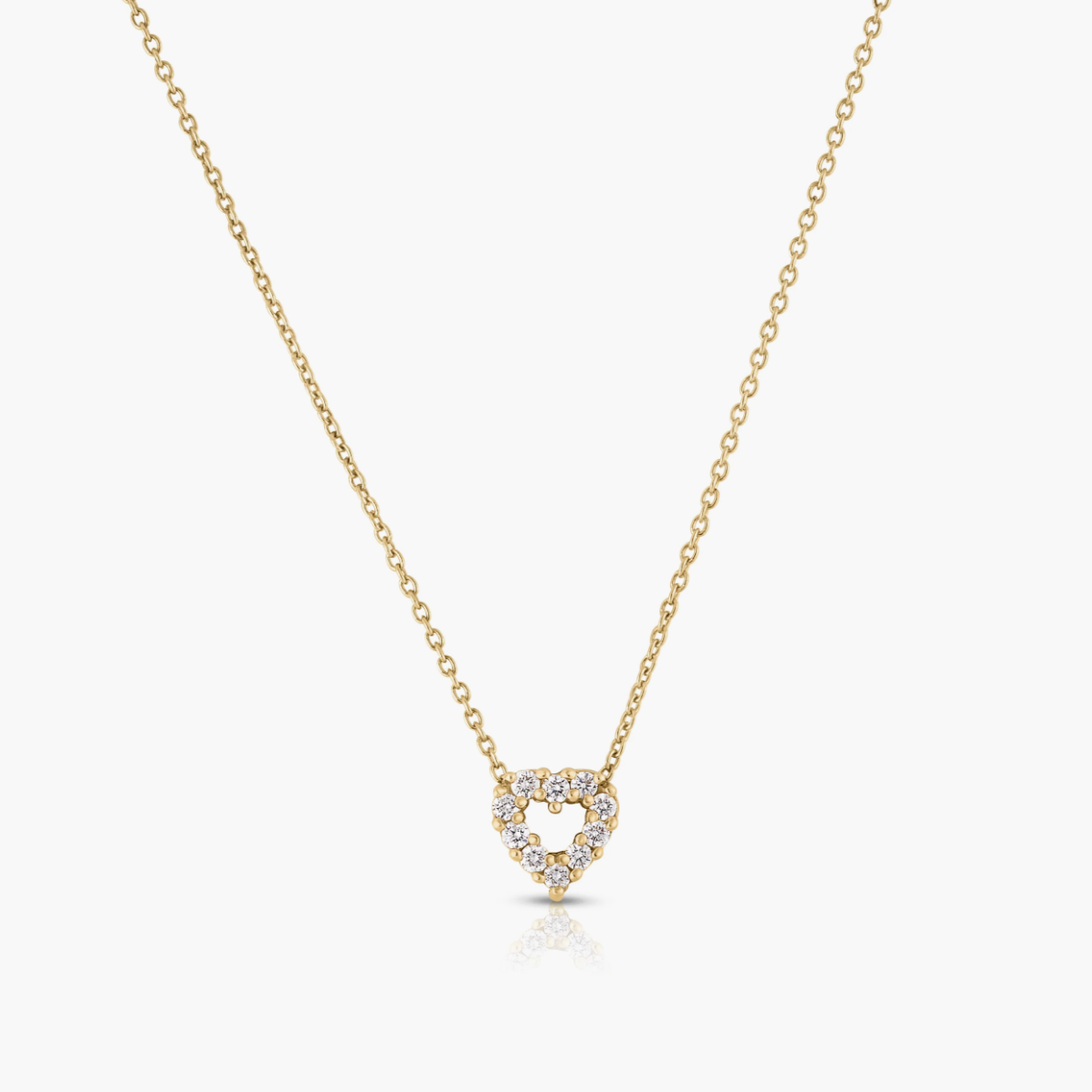 Roberto Coin Necklaces and Pendants Roberto Coin Tiny Treasures 18k Yellow Gold Reversible Ruby and Diamond Heart Necklace