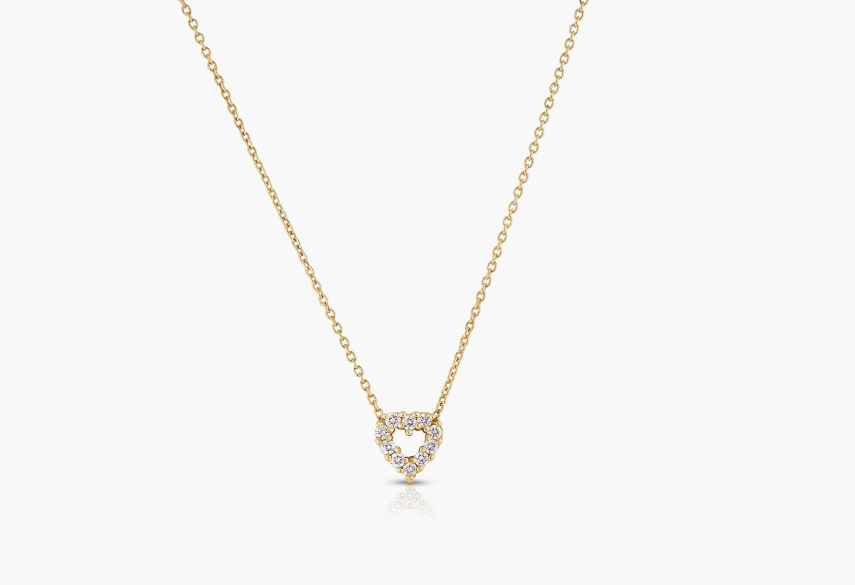 Roberto Coin Necklaces and Pendants Roberto Coin Tiny Treasures 18k Yellow Gold Reversible Ruby and Diamond Heart Necklace