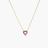 Roberto Coin Necklaces and Pendants Roberto Coin Tiny Treasures 18k Yellow Gold Reversible Ruby and Diamond Heart Necklace