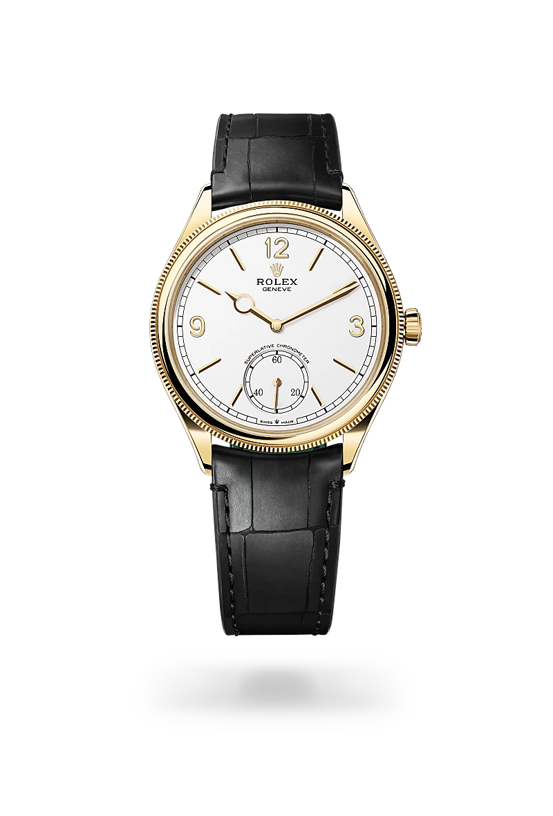Rolex  1908 in 39 mm, 18 kt yellow gold, polished finish