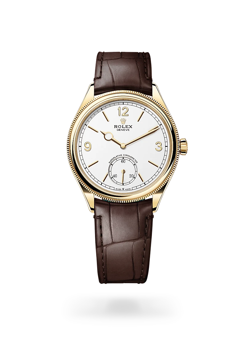 Rolex  1908 in 39 mm, 18 kt yellow gold, polished finish