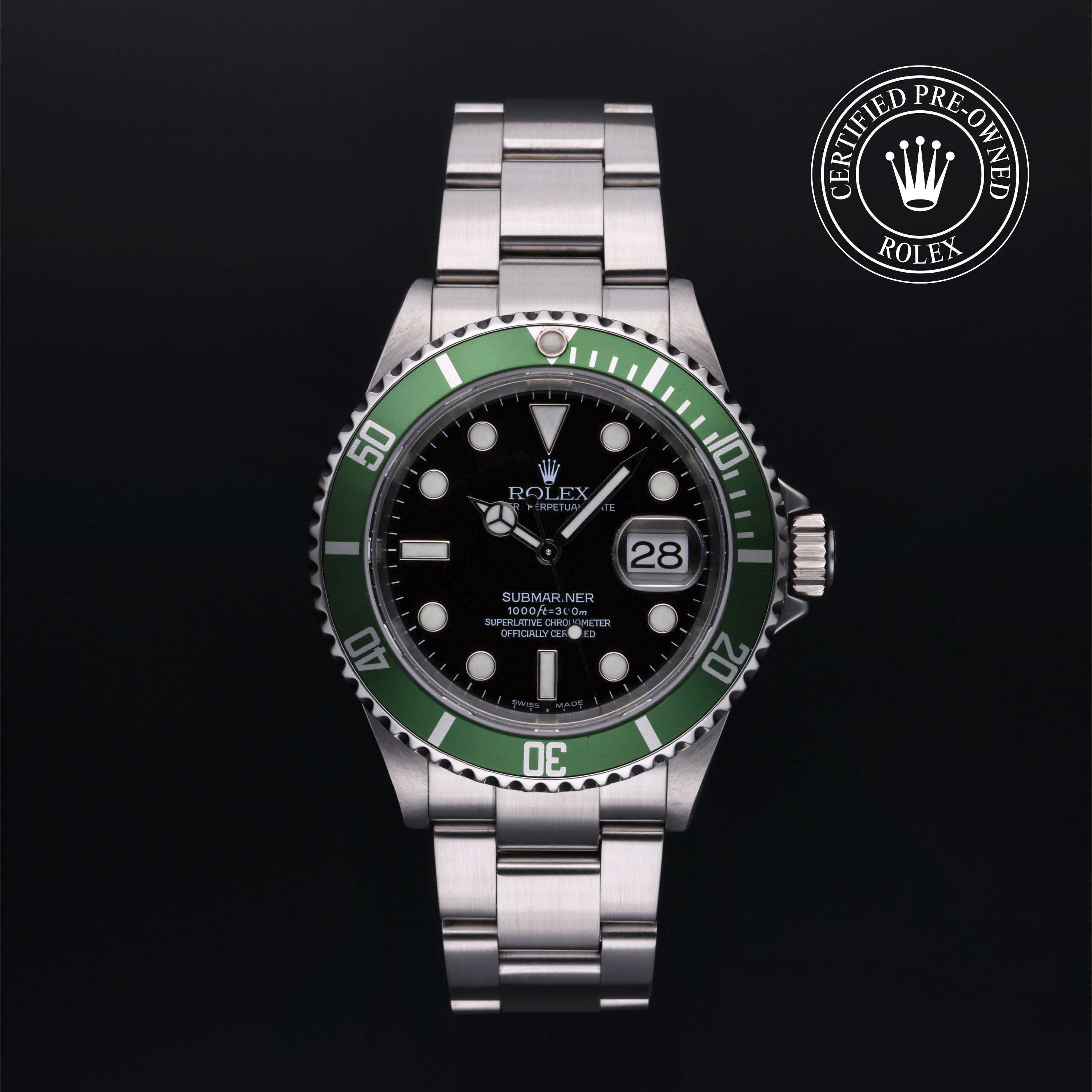 Rolex Certified Pre-Owned Watch F116232: Oyster Perpetual Submariner Date M16610LV-0002