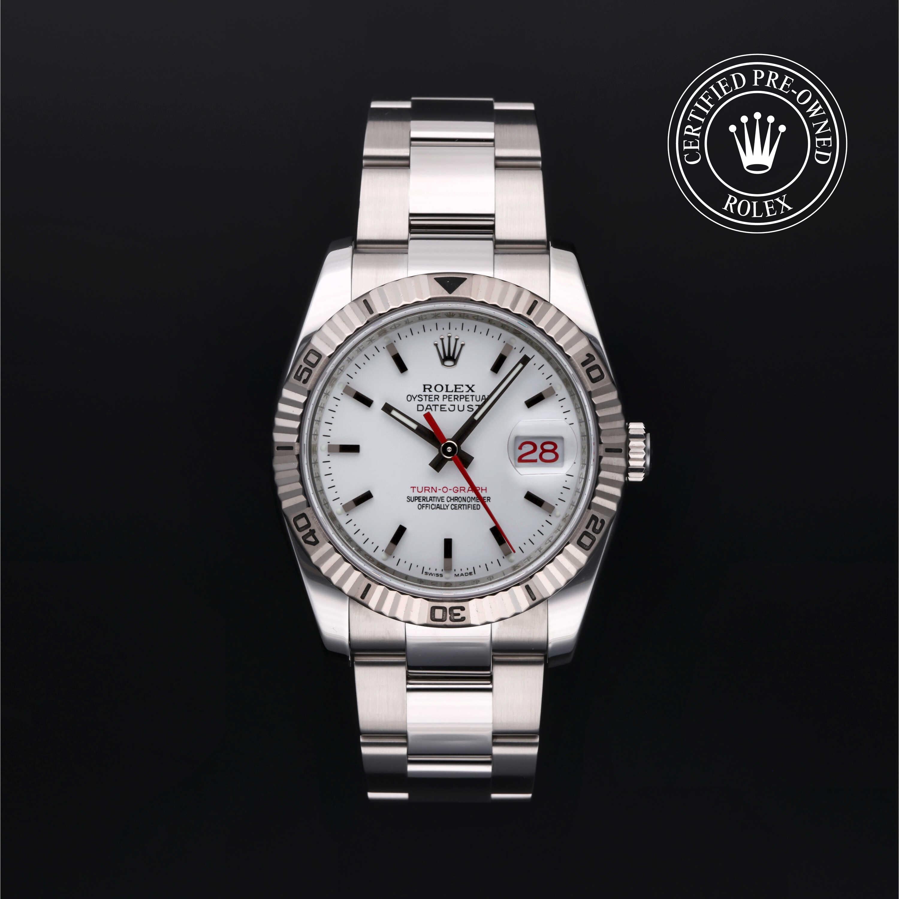 Rolex Certified Pre-Owned Watch Oyster Perpetual Datejust Turn-O-Graph 36