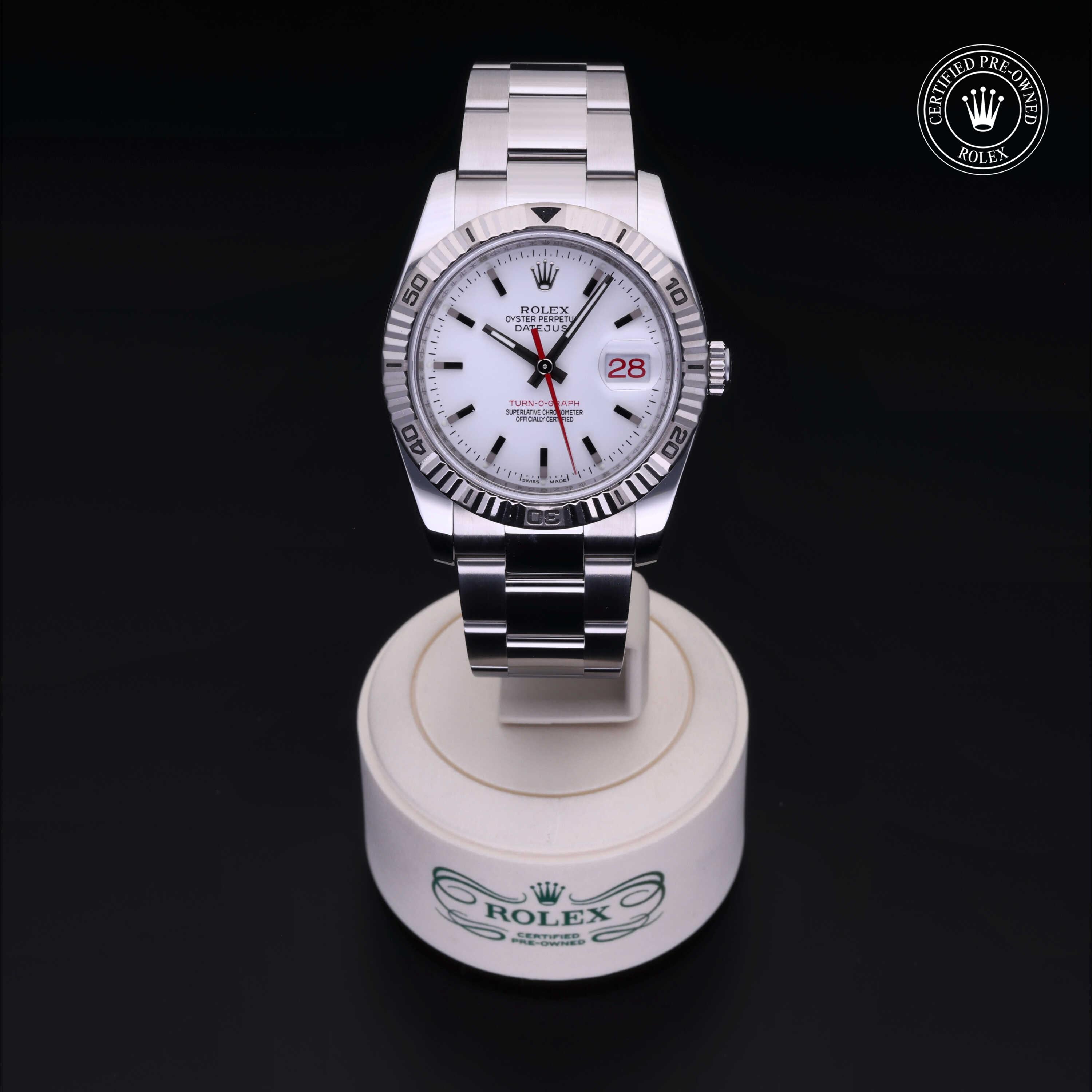 Rolex Certified Pre-Owned Watch Oyster Perpetual Datejust Turn-O-Graph 36