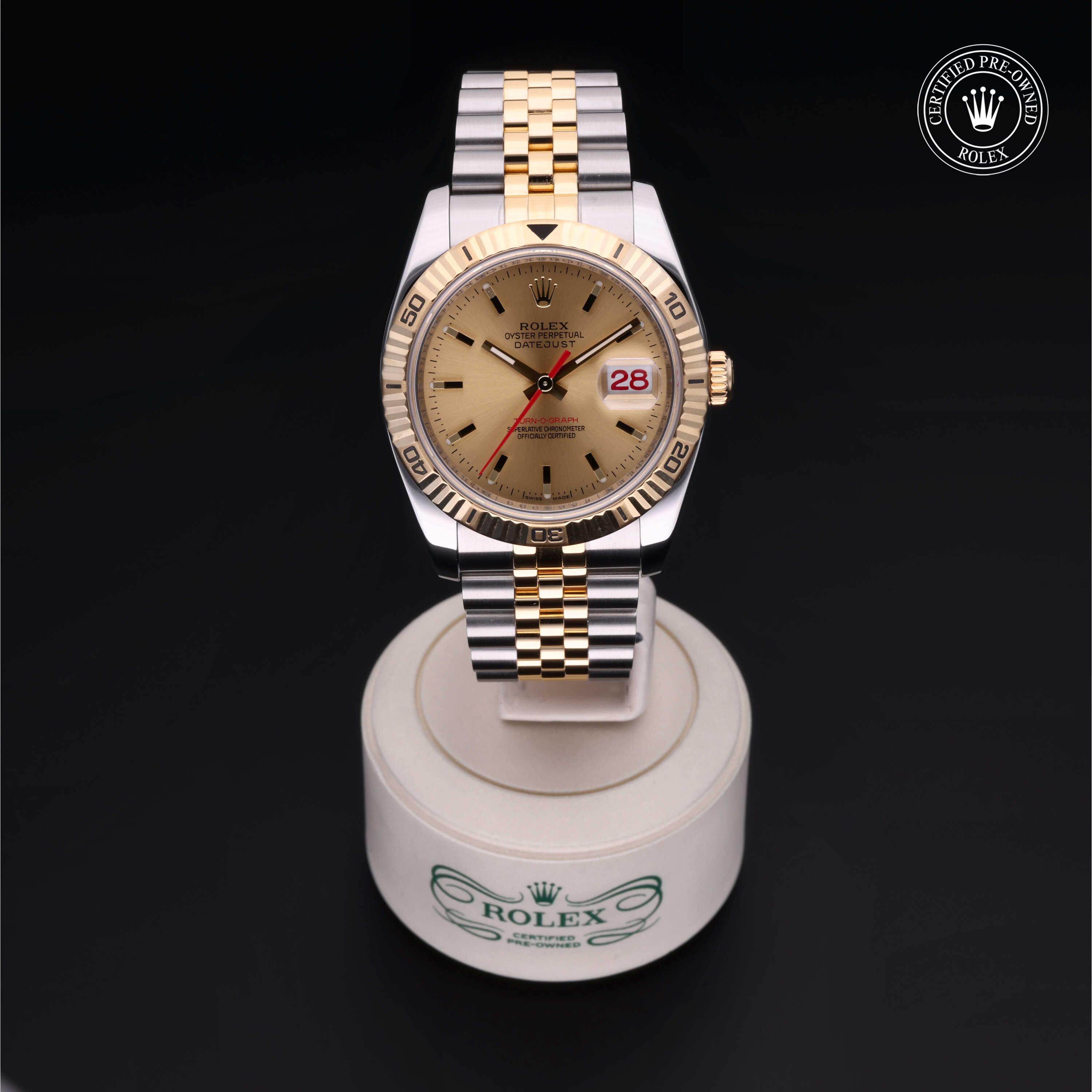 Rolex Certified Pre-Owned Watch Oyster Perpetual Datejust Turn-O-Graph 36