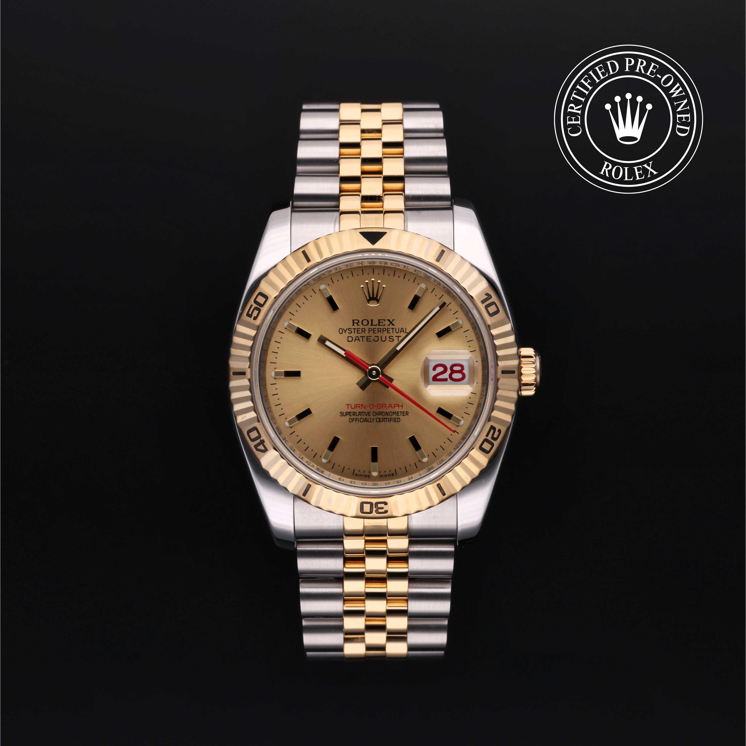 Rolex Certified Pre-Owned Watch Oyster Perpetual Datejust Turn-O-Graph 36