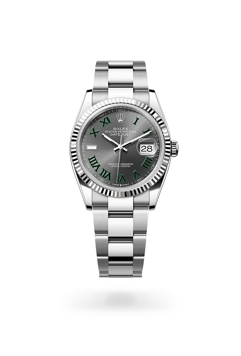 Rolex  Datejust 36 in Oyster, 36 mm, Oystersteel and white gold