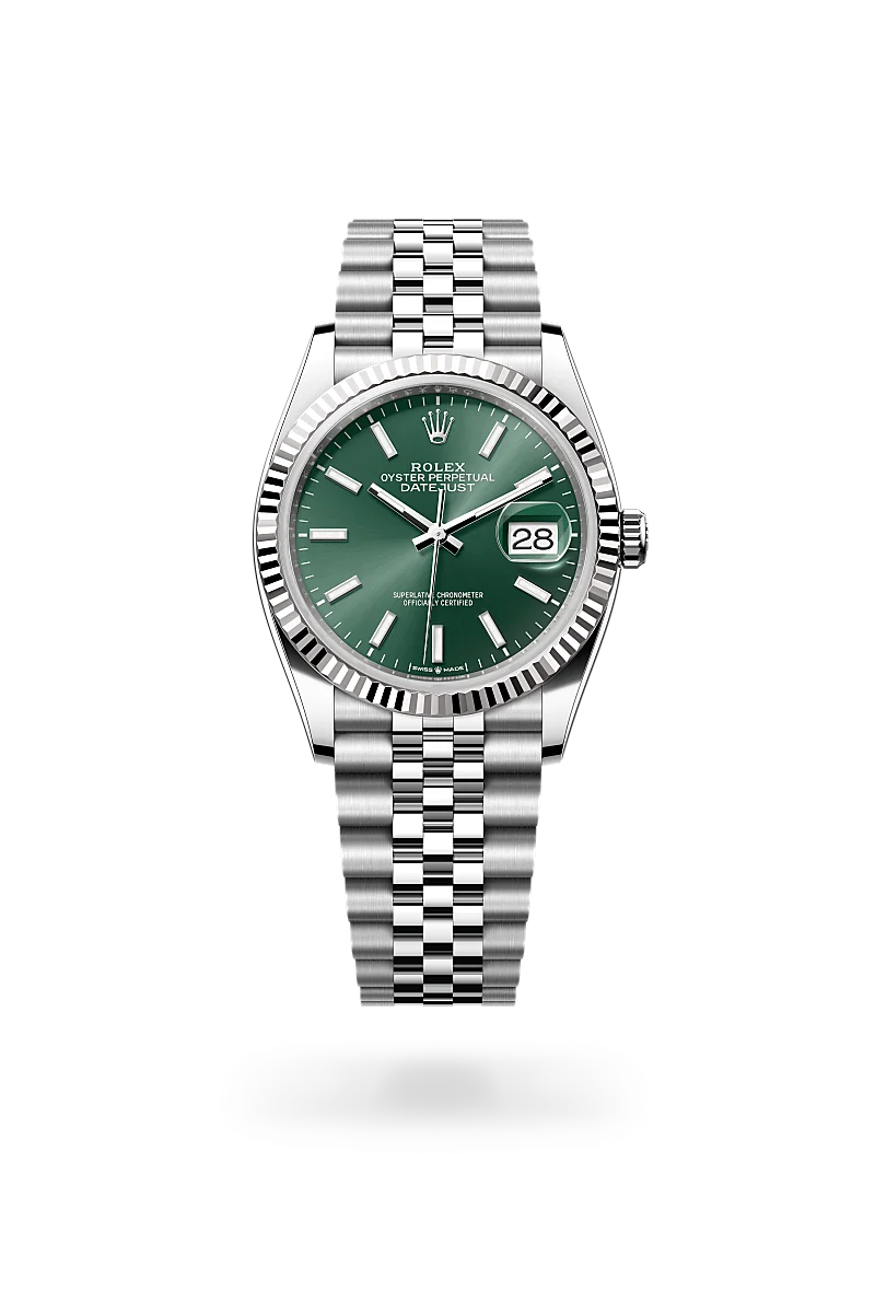 Rolex  Datejust 36 in Oyster, 36 mm, Oystersteel and white gold