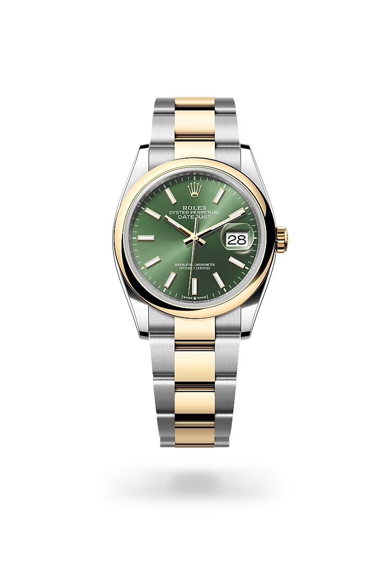 Rolex  Datejust 36 in Oyster, 36 mm, Oystersteel and yellow gold