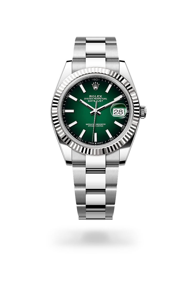 Rolex  Datejust 41 in Oyster, 41 mm, Oystersteel and white gold