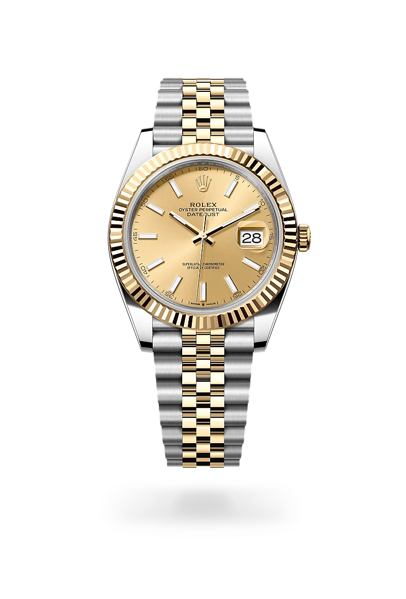 Rolex  Datejust 41 in Oyster, 41 mm, Oystersteel and yellow gold