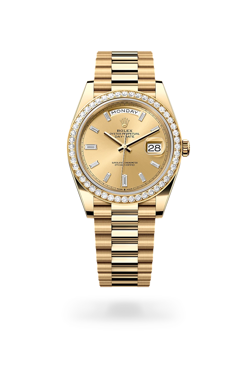 Rolex  Day-Date 40 in Oyster, 40 mm, yellow gold and diamonds