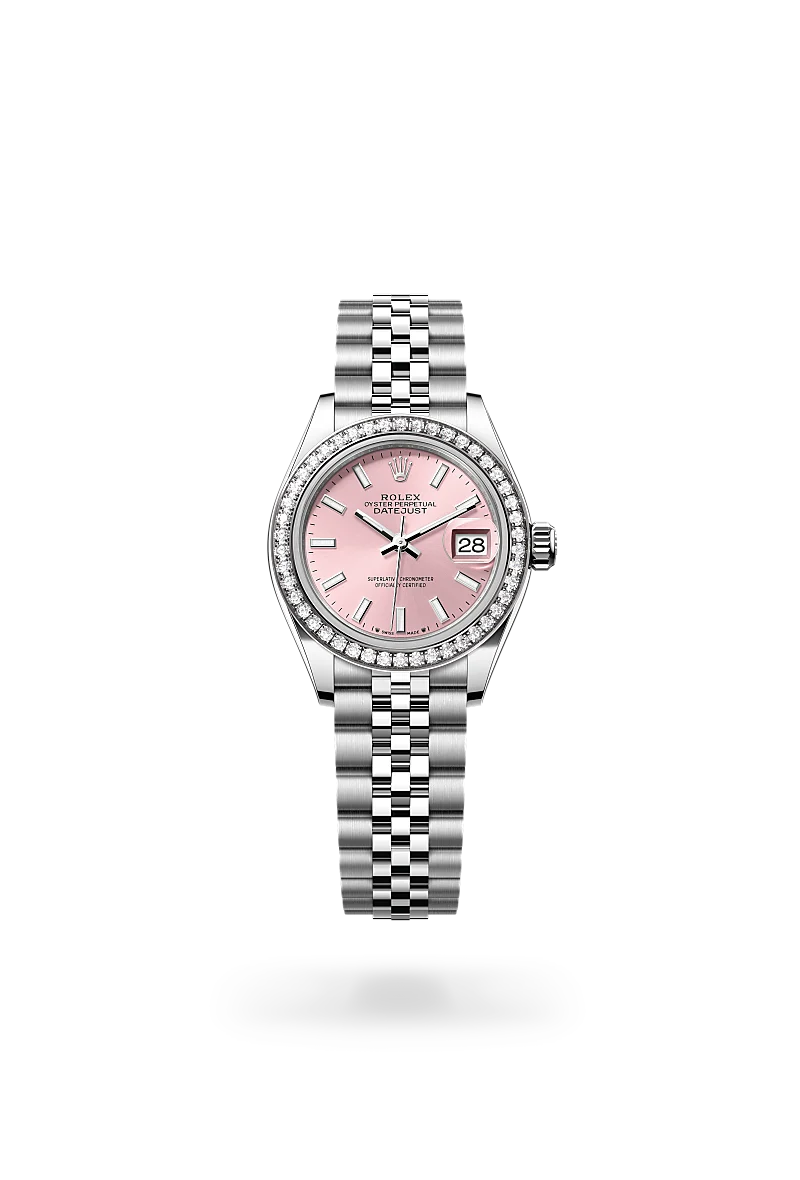 Rolex  Lady-Datejust in Oyster, 28 mm, Oystersteel, white gold and diamonds