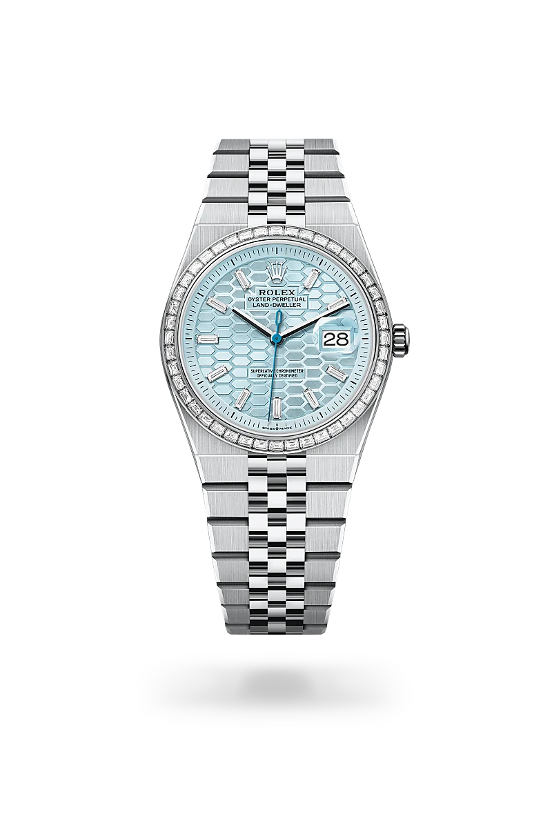 Rolex  Land-Dweller 36 in Oyster, 36 mm, platinum and diamonds