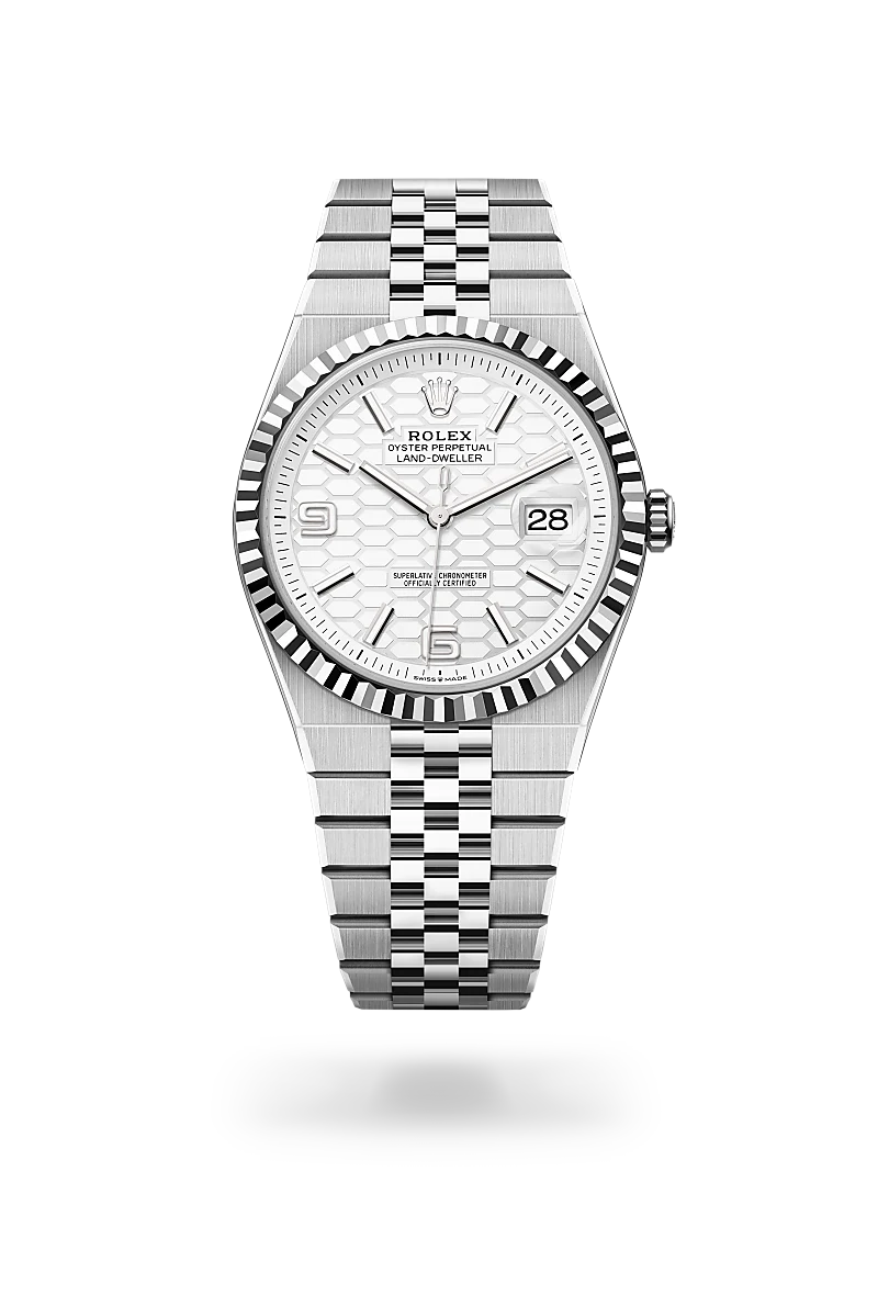 Rolex  Land-Dweller 40 in Oyster, 40 mm, Oystersteel and white gold