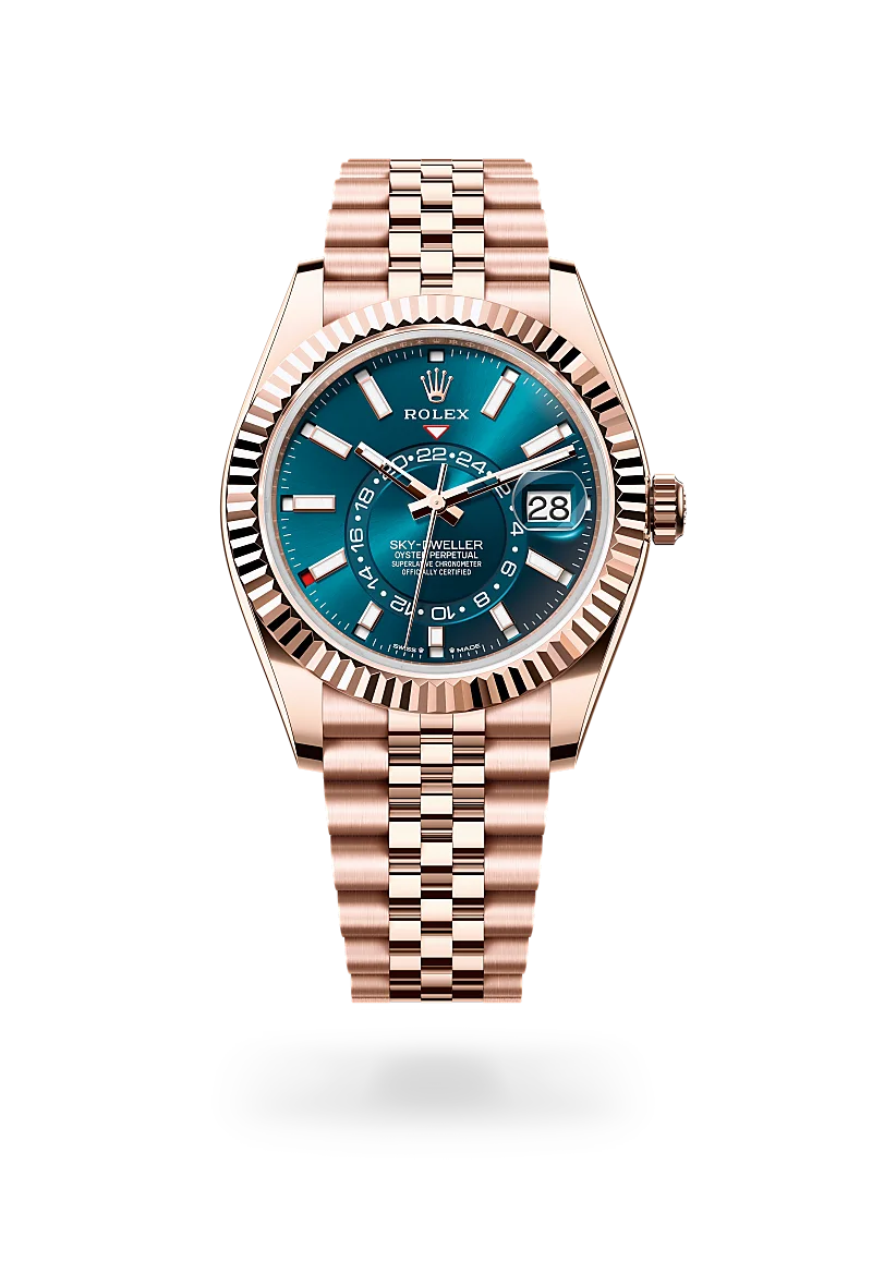 Rolex  Sky-Dweller in Oyster, 42 mm, Everose gold