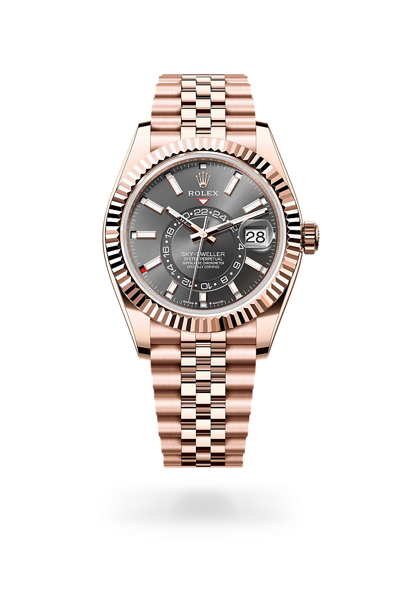 Rolex  Sky-Dweller in Oyster, 42 mm, Everose gold