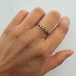 Sethi Couture Wedding Band Sethi Couture 18K White Gold Aurelia Multi-Color Diamond Band with Black Rhodium