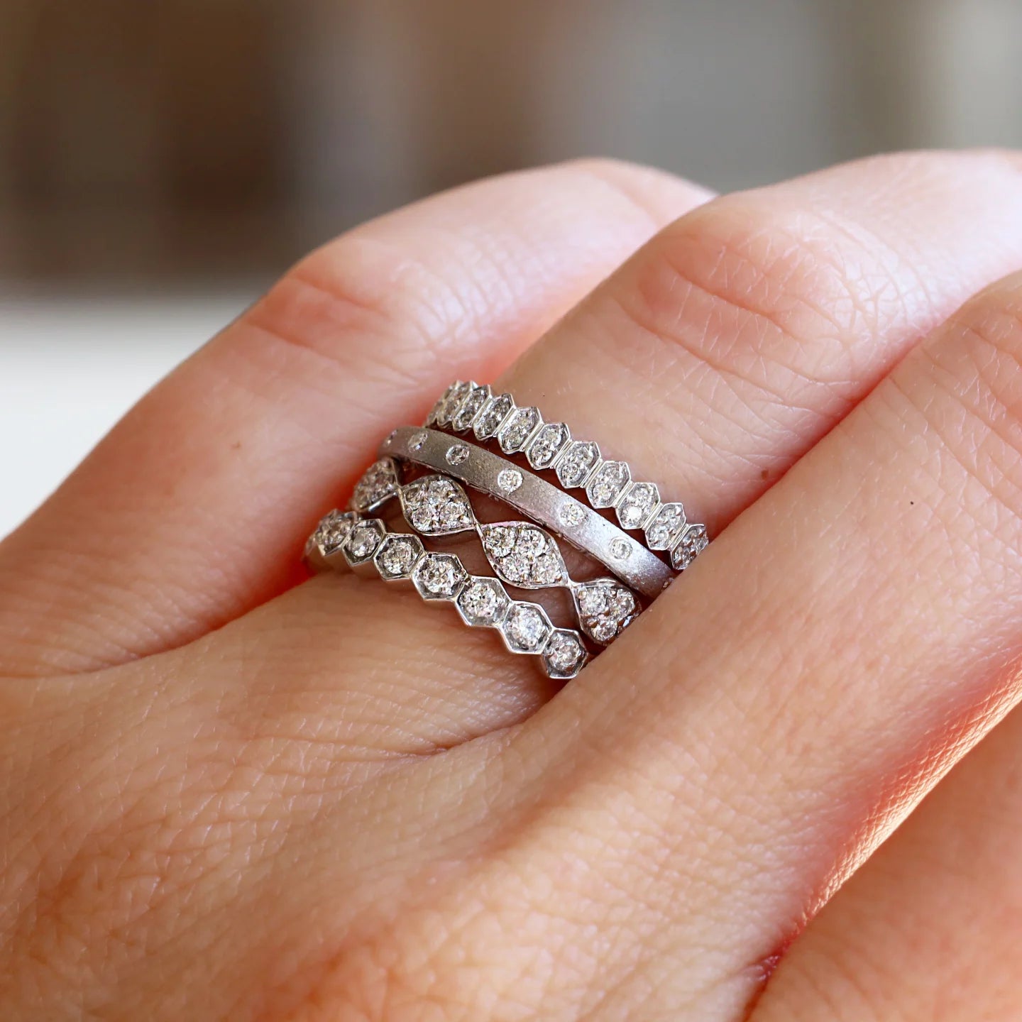 Sethi Couture Wedding Band Sethi Couture 18K White Gold Darcy Diamond Eternity Band