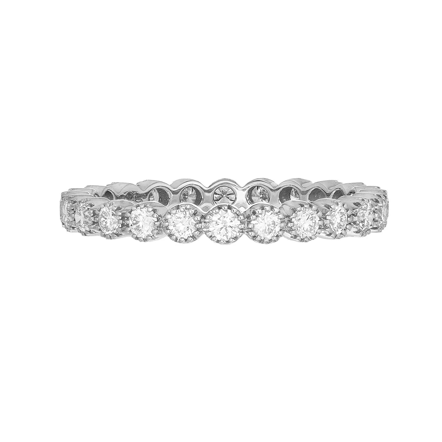 Sethi Couture Wedding Band Sethi Couture 18k White Gold Diamond Bezel Eternity Band - Size 7