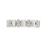 Sethi Couture Wedding Band Sethi Couture 18k White Gold Modern Heritage Diamond Eternity Band - Size 6.5