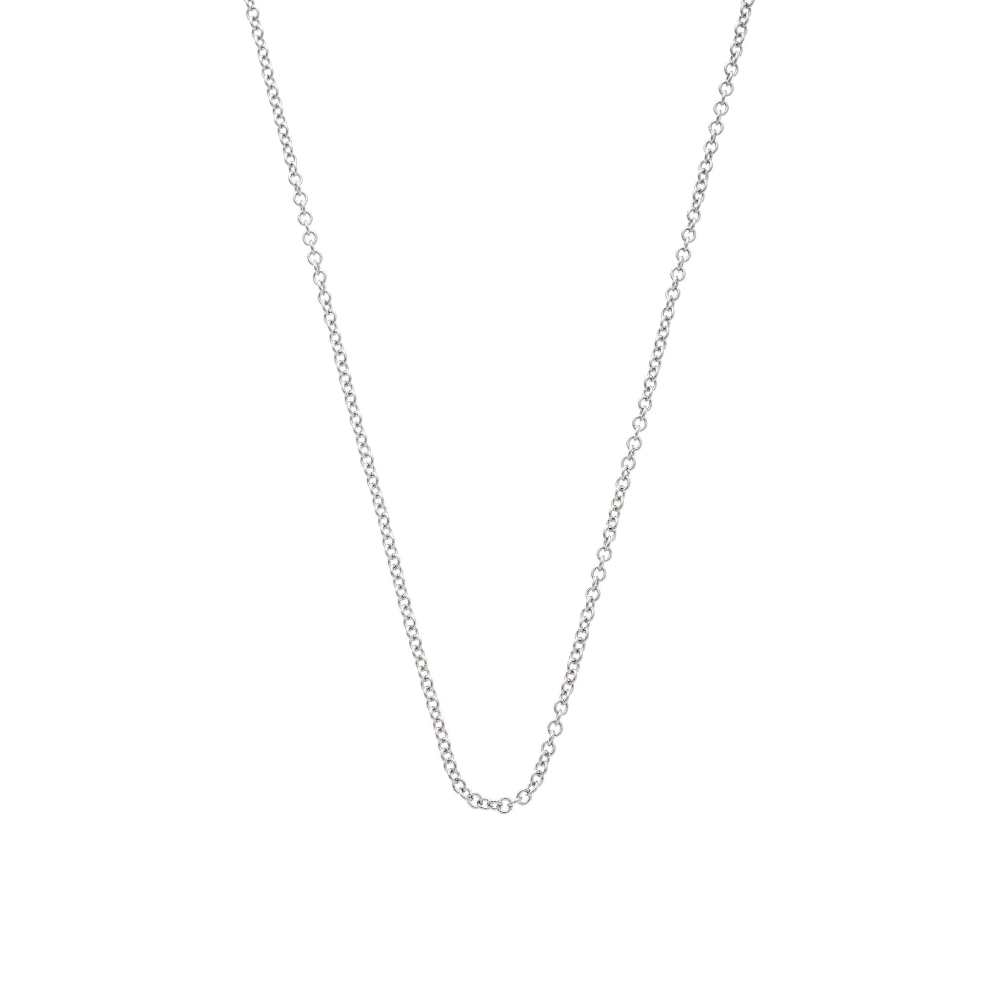 Sethi Couture Necklaces and Pendants Sethi Couture 18K White Gold Small Oval Link Cable Chain - 18"
